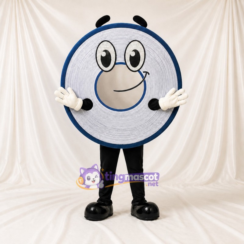 Round Emblem Mascot Costume Full Body for Adults Trade Shows