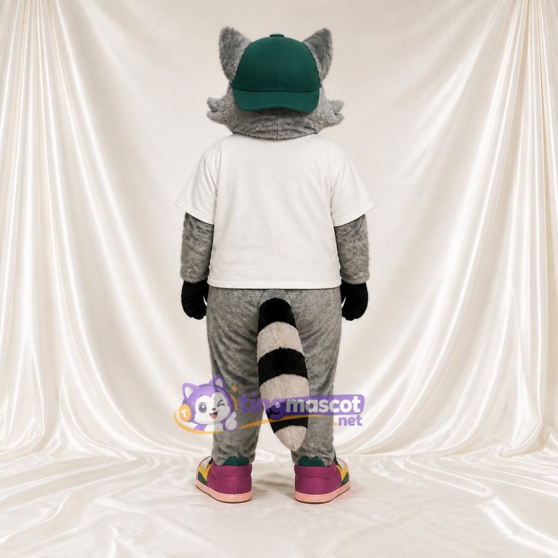 Cartoon Facial Raccoon Mascot Costume Full Body for Adults School Events