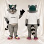 Cartoon Facial Raccoon Mascot Costume Full Body for Adults School Events