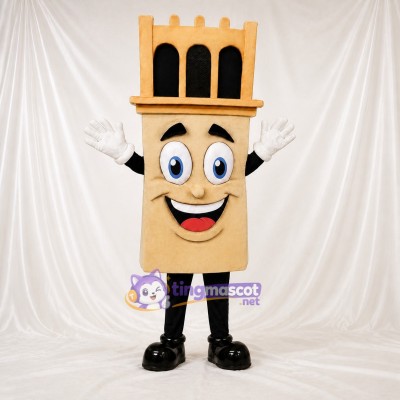 Castle Tower Mascot Costume Full Body for Adults Trade Shows