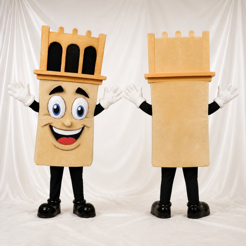 Castle Tower Mascot Costume Full Body for Adults Trade Shows