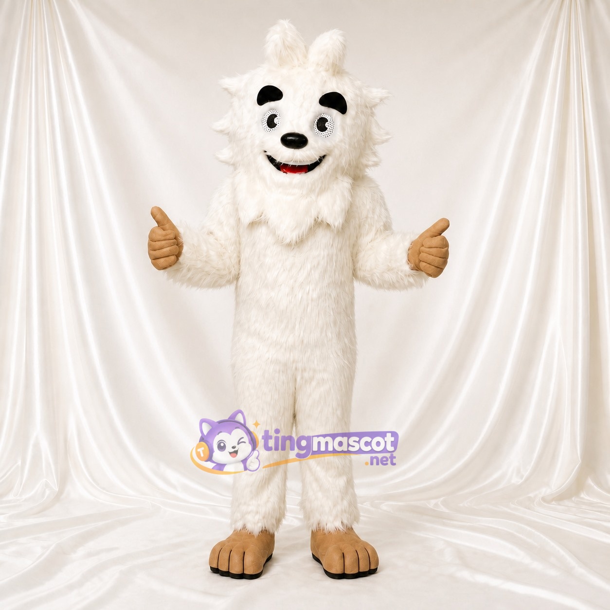 Yéti Blanc Costume de mascotte intégral pour adultes Événements scolaires Yéti Blanc Costume de mascotte intégral pour adultes Événements scolaires