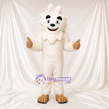 Yéti Blanc Costume de mascotte intégral pour adultes Événements scolaires