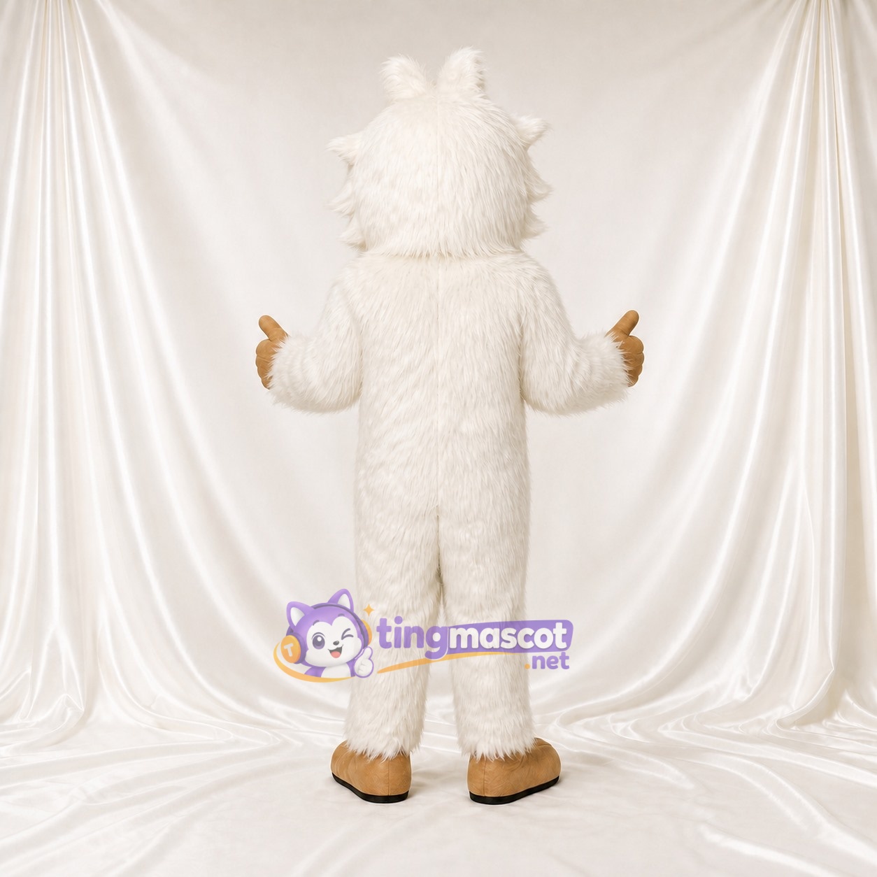 Yéti Blanc Costume de mascotte intégral pour adultes Événements scolaires Yéti Blanc Costume de mascotte intégral pour adultes Événements scolaires