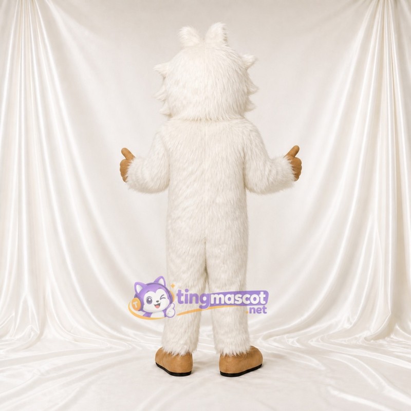 White Yeti Mascot Costume Full Body for Adults School Events