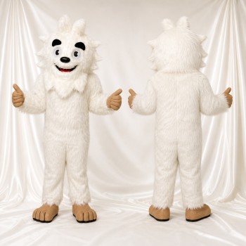 Yéti Blanc Costume de mascotte intégral pour adultes Événements scolaires