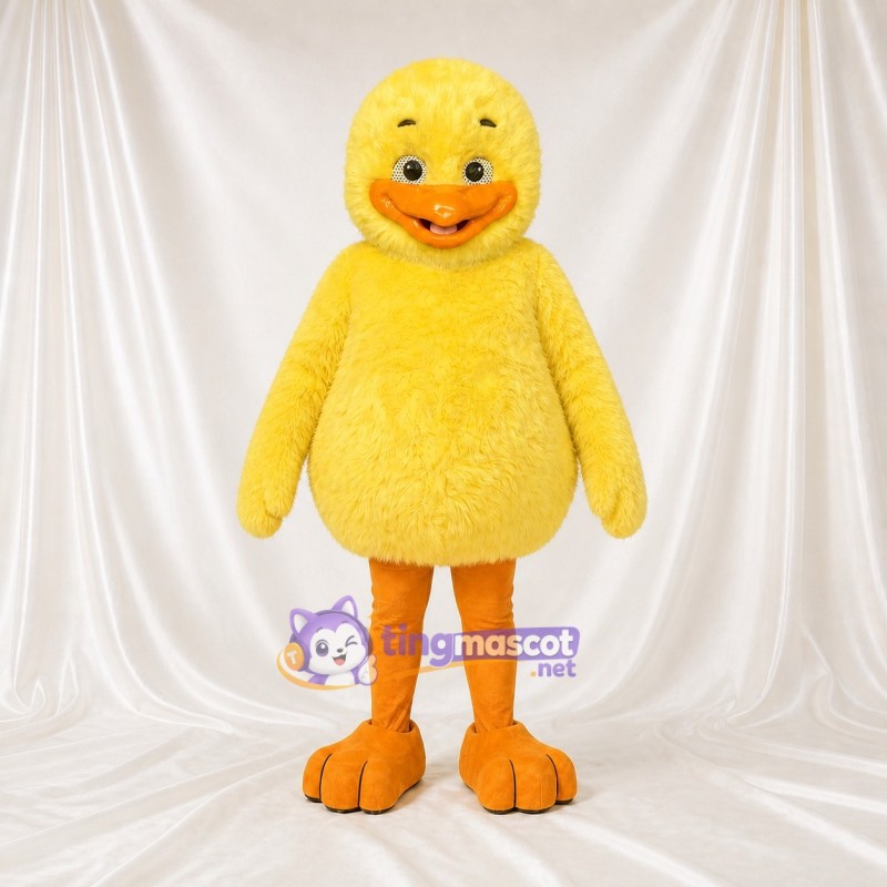 Cartoon Facial Duck Mascot Costume Full Body for Adults School Events