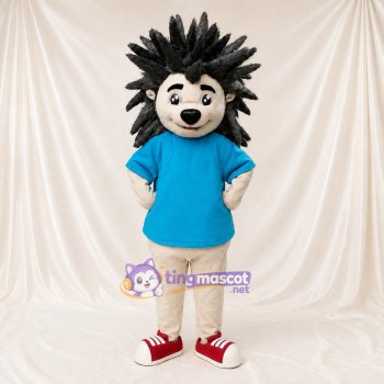 Gray Hedgehog Mascot Costume Full Body for Adults School Events
