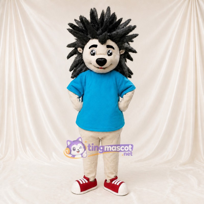 Gray Hedgehog Mascot Costume Full Body for Adults School Events