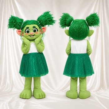 Troll Girl Mascot Costume Full Body for Adults School Events