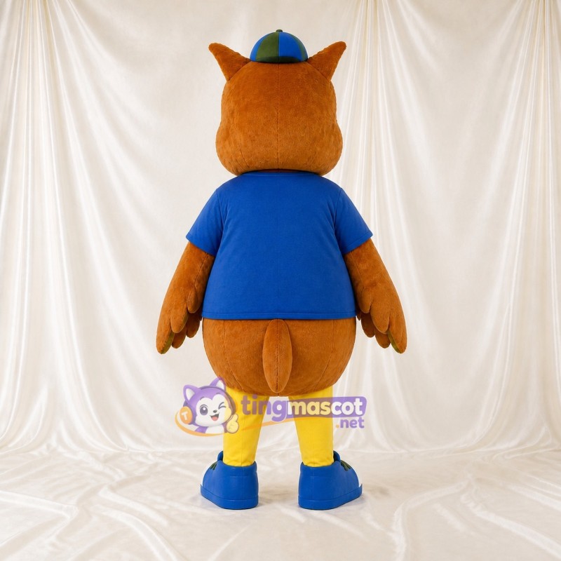 Cartoon Facial Owl Mascot Costume Full Body for Adults School Events