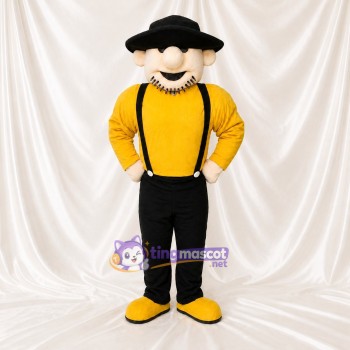 Gentleman Folk Costume de mascotte intégral pour adultes Événements scolaires