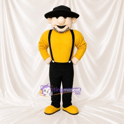 Folk Gentleman Mascot Costume Full Body for Adults School Events