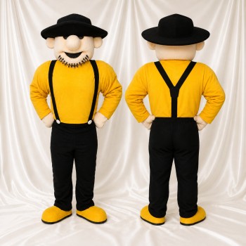 Gentleman Folk Costume de mascotte intégral pour adultes Événements scolaires