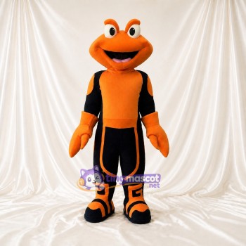 Extraterrestre Facial Dessin Animé Orange Costume de mascotte intégral pour adultes Événements scolaires