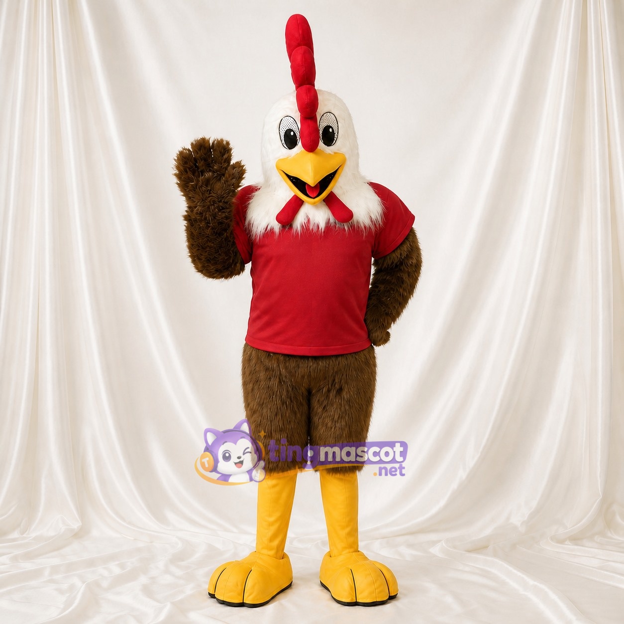 Athlète Coq Costume de mascotte intégral pour adultes Événements sportifs Athlète Coq Costume de mascotte intégral pour adultes Événements sportifs
