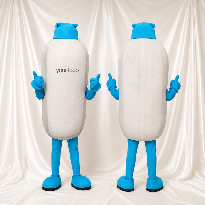 Product Shaped Bottle Mascot Costume Full Body for Adults Trade Shows