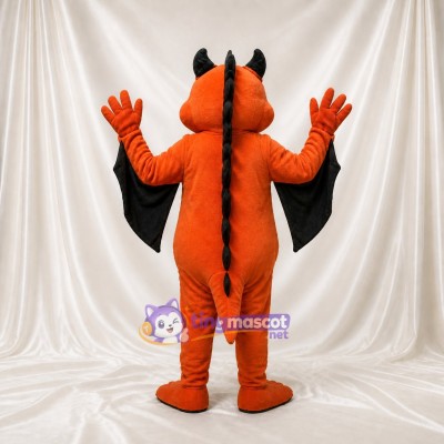 Orange Dragon Mascot Costume Full Body for Adults School Events