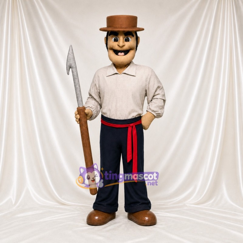 Ranch Worker Mascot Costume Full Body for Adults School Events
