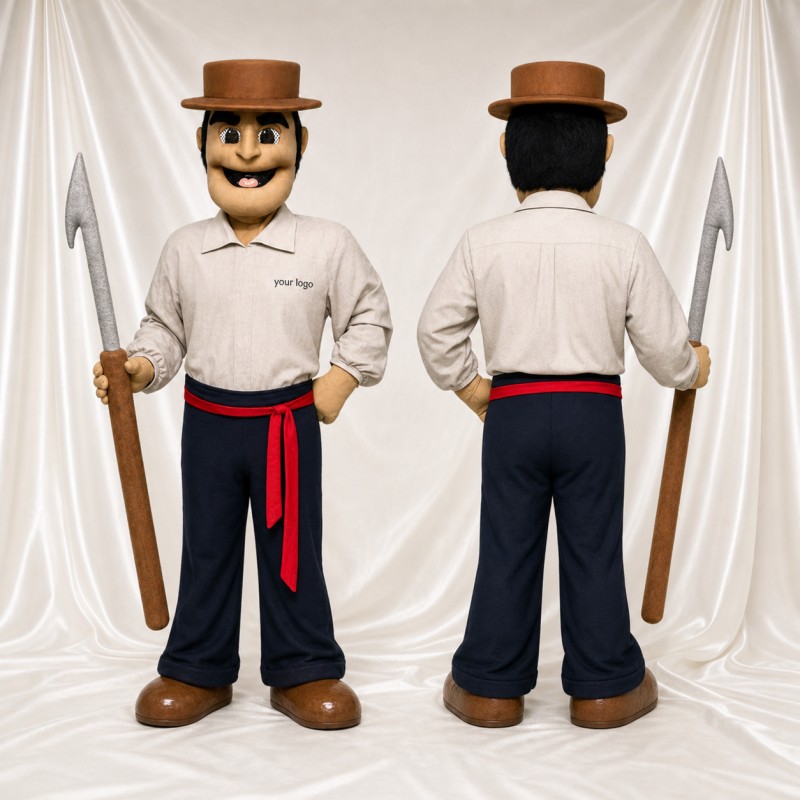 Ranch Worker Mascot Costume Full Body for Adults School Events