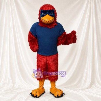 Aigle Athlète Rouge Costume de mascotte intégral pour adultes Événements sportifs