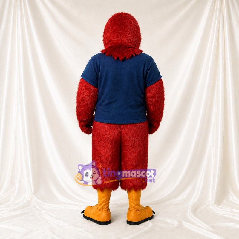 Aigle Athlète Rouge Costume de mascotte intégral pour adultes Événements sportifs