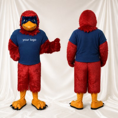 Aigle Athlète Rouge Costume de mascotte intégral pour adultes Événements sportifs