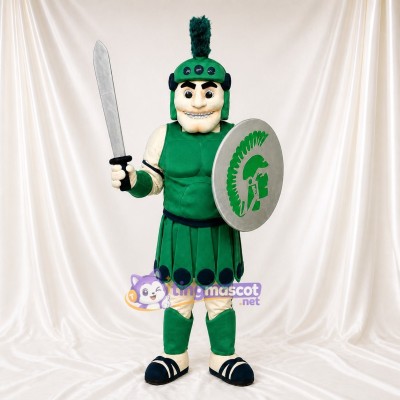 Chevalier vert Costume de mascotte intégral pour adultes Événements scolaires