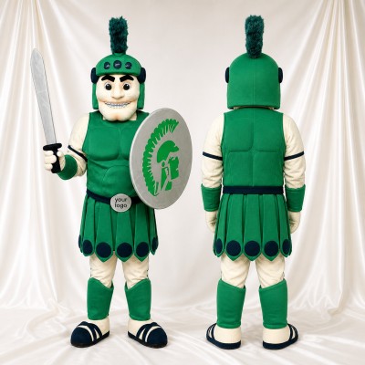 Chevalier vert Costume de mascotte intégral pour adultes Événements scolaires