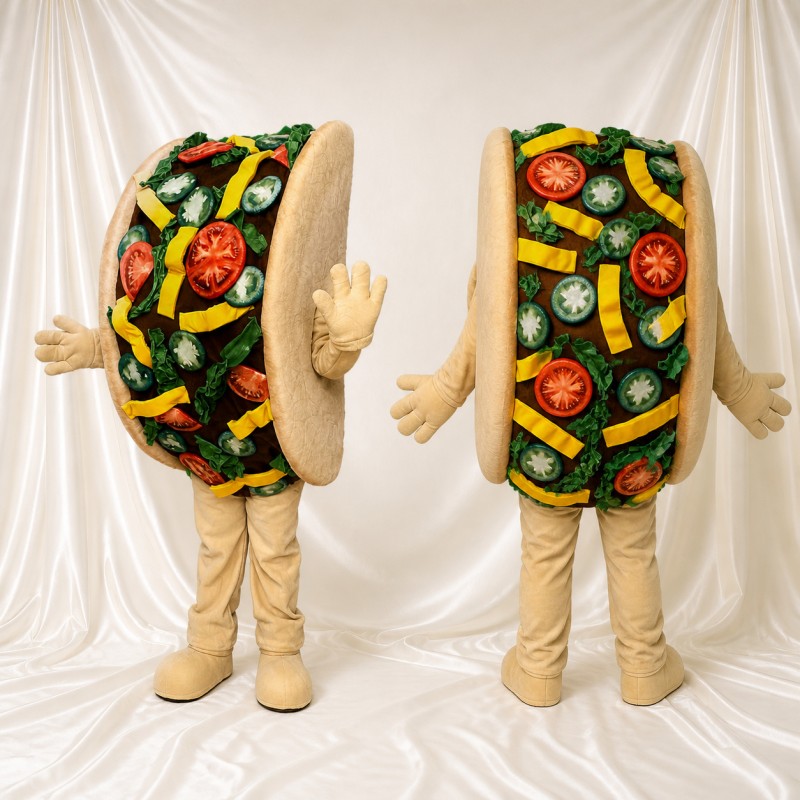 Taco Mascot Costume Full Body for Adults Trade Shows