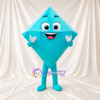 Diamant Turquoise Costume de mascotte intégral pour adultes Salons professionnels