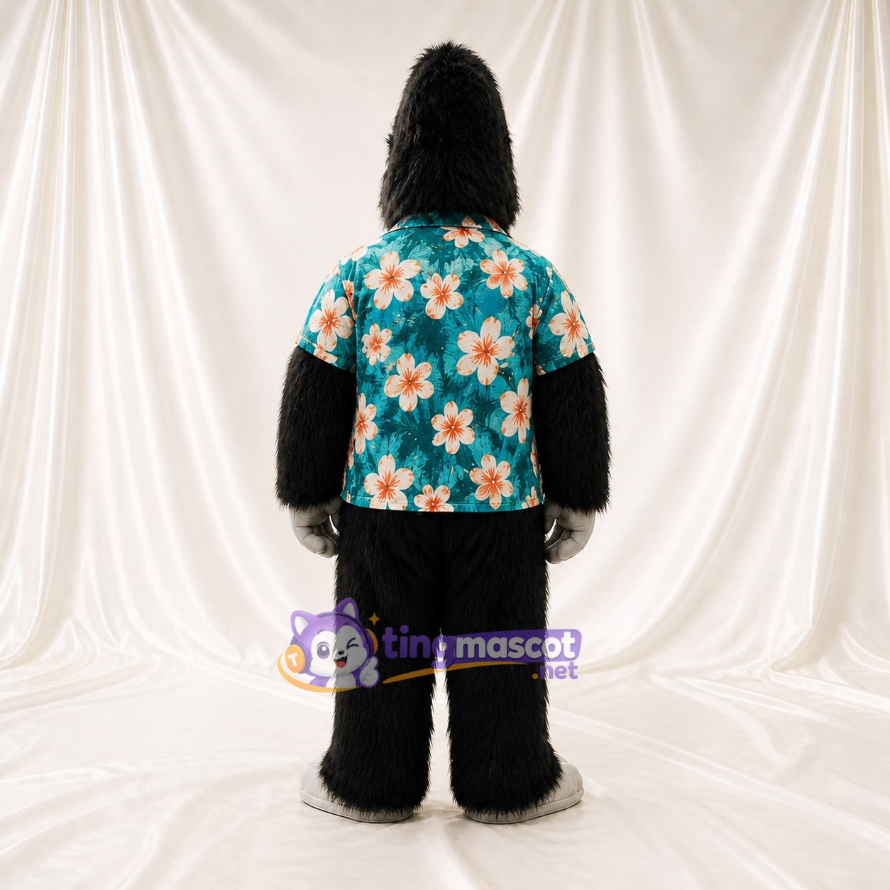 Black Gorilla Mascot Costume Full Body for Adults School Events Black Gorilla Mascot Costume Full Body for Adults School Events