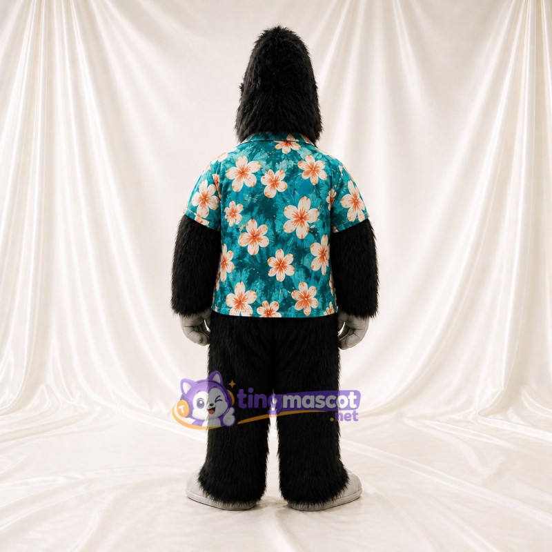 Black Gorilla Mascot Costume Full Body for Adults School Events