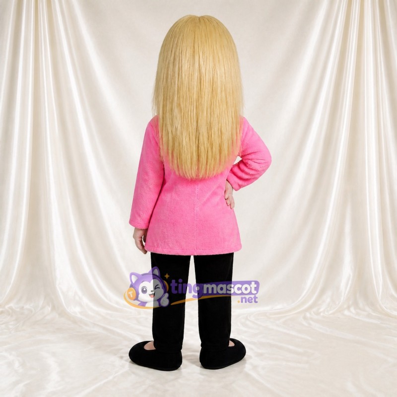 Blonde Woman Character Mascot Costume Full Body for Adults School Events