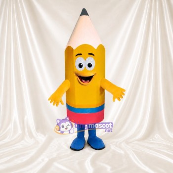 Crayon Jaune Costume de mascotte intégral pour adultes Salons professionnels