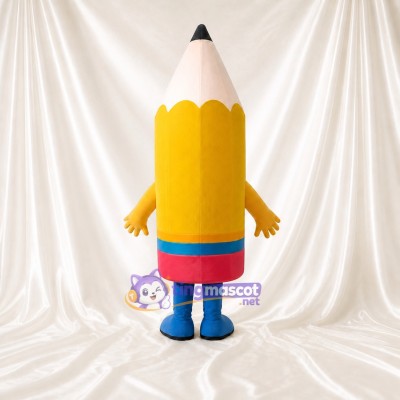 Crayon Jaune Costume de mascotte intégral pour adultes Salons professionnels