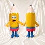 Crayon Jaune Costume de mascotte intégral pour adultes Salons professionnels