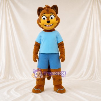 Chat athlète en tenue de sport Costume de mascotte intégral pour adultes Événements sportifs