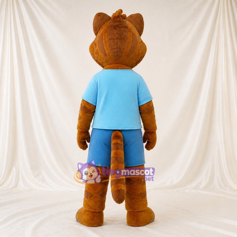 Chat athlète en tenue de sport Costume de mascotte intégral pour adultes Événements sportifs