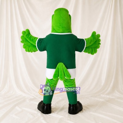 Oiseau vert athlète Costume de mascotte intégral pour adultes Événements sportifs