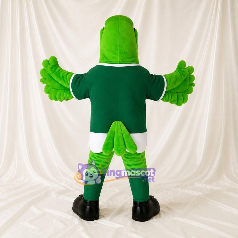Oiseau vert athlète Costume de mascotte intégral pour adultes Événements sportifs