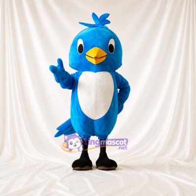 Blue Bird Mascot Costume Full Body for Adults School Events