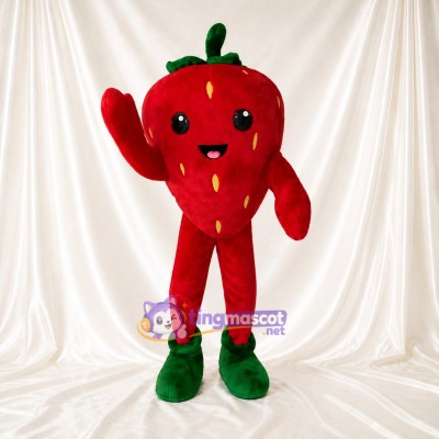 Fraise rouge Costume de mascotte intégral pour adultes Salons professionnels