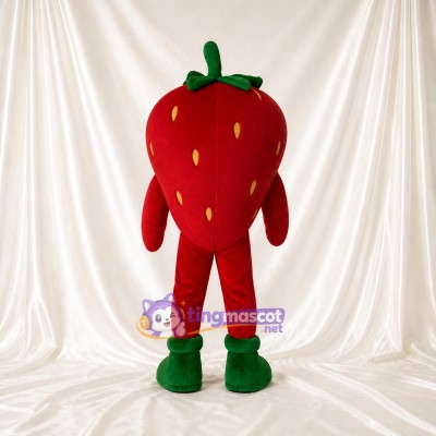 Fraise rouge Costume de mascotte intégral pour adultes Salons professionnels