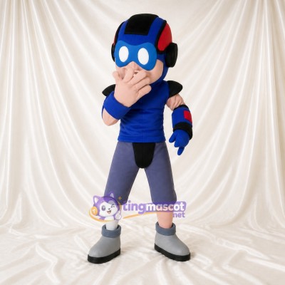 Superhero Boy Mascot Costume Full Body for Adults School Events