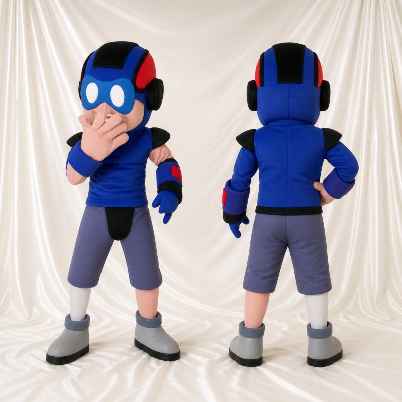 Superhero Boy Mascot Costume Full Body for Adults School Events