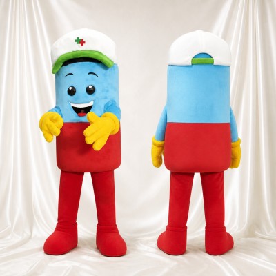 Medical Character Mascot Costume Full Body for Adults School Events