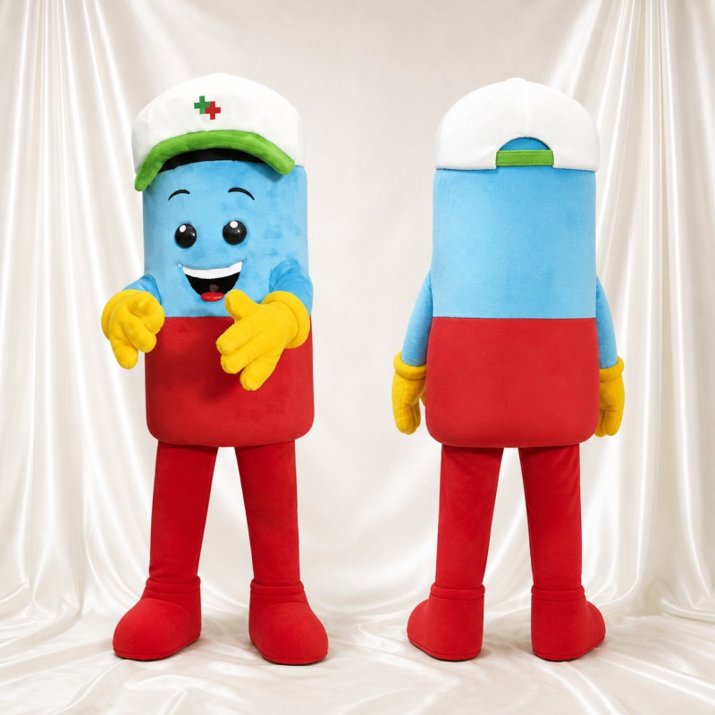 Medical Character Mascot Costume Full Body for Adults School Events