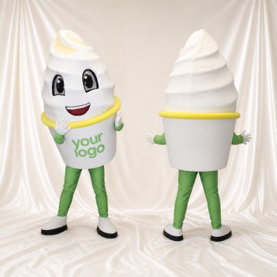Ice Cream Cup Mascot Costume Full Body for Adults Trade Shows