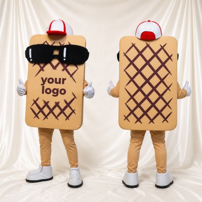 Ice Cream Sandwich Mascot Costume Full Body for Adults Trade Shows
